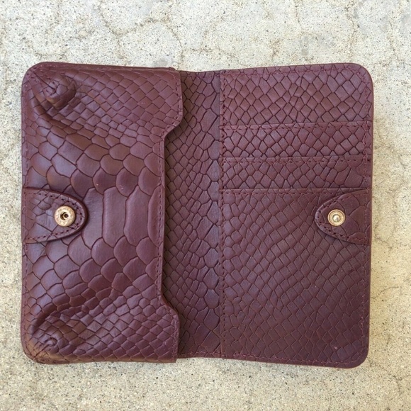 City Wallet | Orange Pebble Grain Leather GiGi New York Brand New Genuine Leather Wallet​​​​​​​
